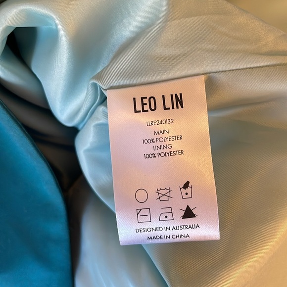 LEO LIN Cleo Sleeveless A-Line Ombre Midi Dress Gown black Tie 10 L XL - Picture 11 of 11